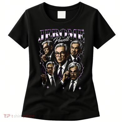 Retro Jerome Powell 90s Fan The Fed Merch Women's T-Shirt