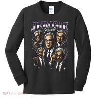 Retro Jerome Powell 90s Fan The Fed Merch Kids Long Sleeve Shirt thumb 0