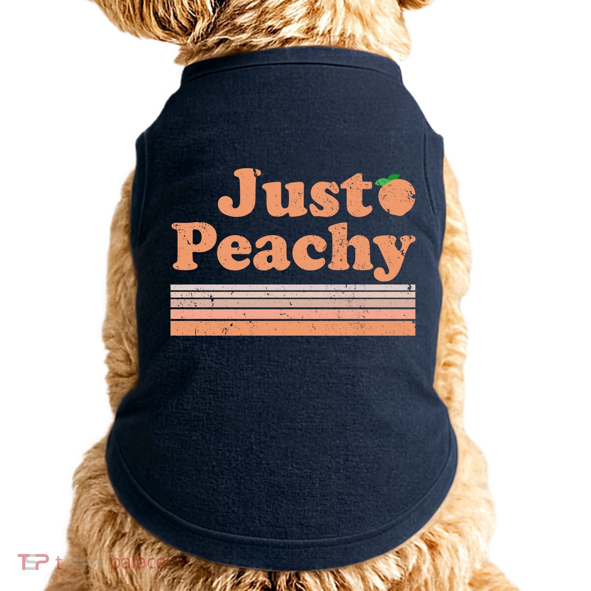 Retro Just Peachy Summer Fun Beach Life Doggie Tank