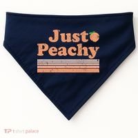 Retro Just Peachy Summer Fun Beach Life USA-Made Doggie Bandana thumb 0