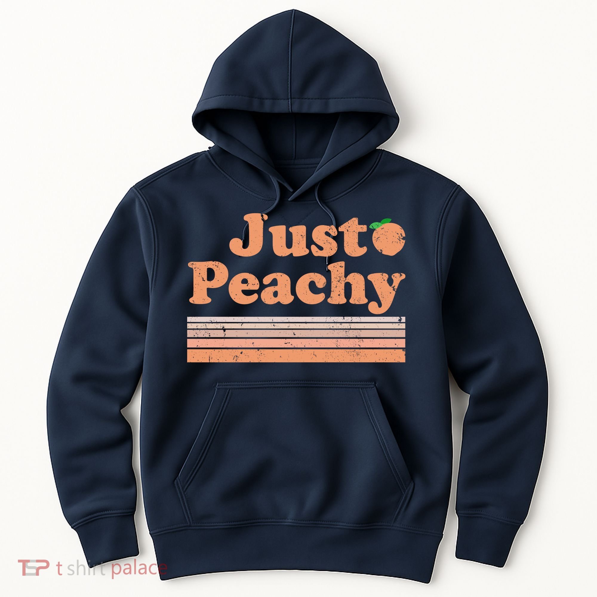 Retro Just Peachy Summer Fun Beach Life Hoodie