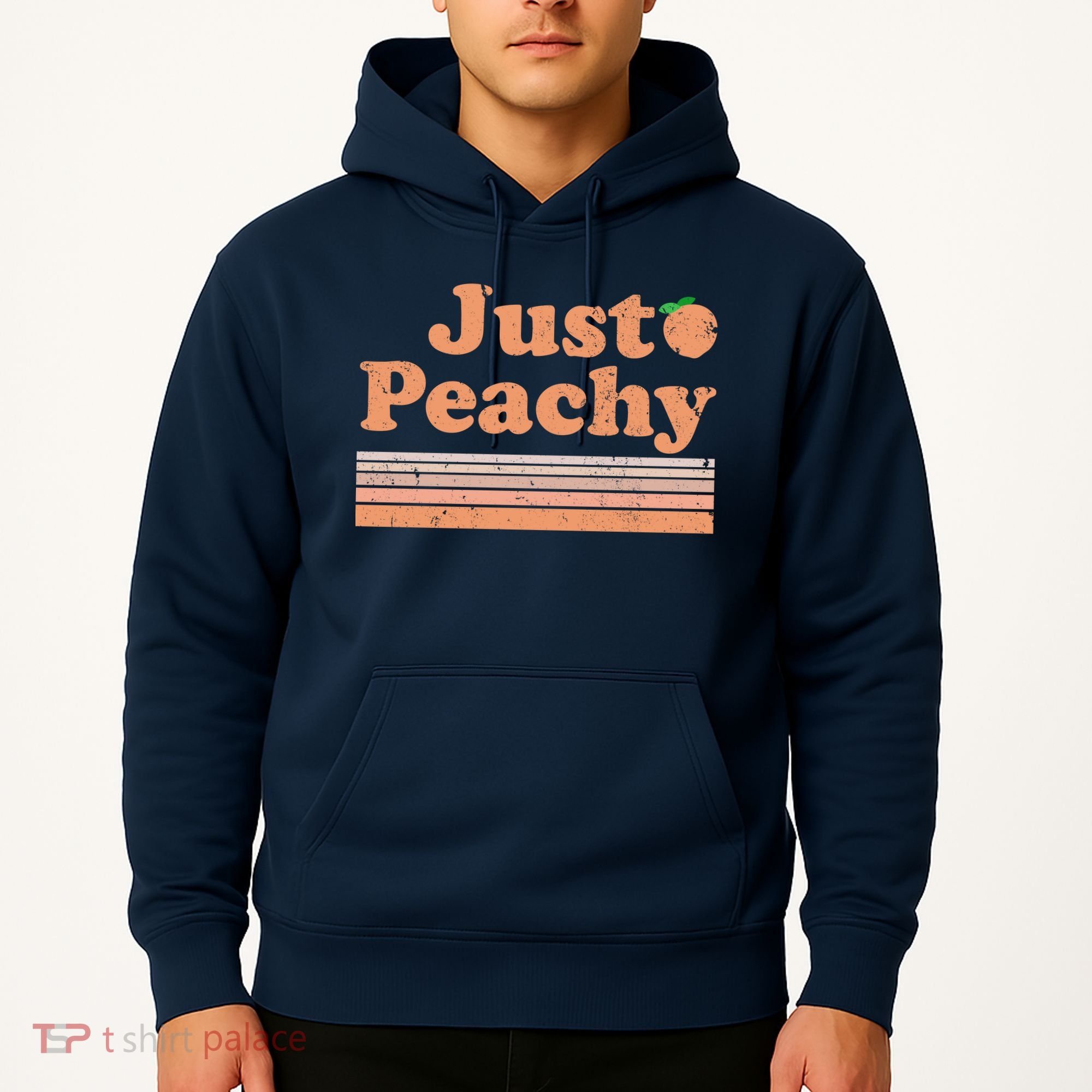 Retro Just Peachy Summer Fun Beach Life Hoodie