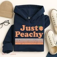 Retro Just Peachy Summer Fun Beach Life Hoodie thumb 4