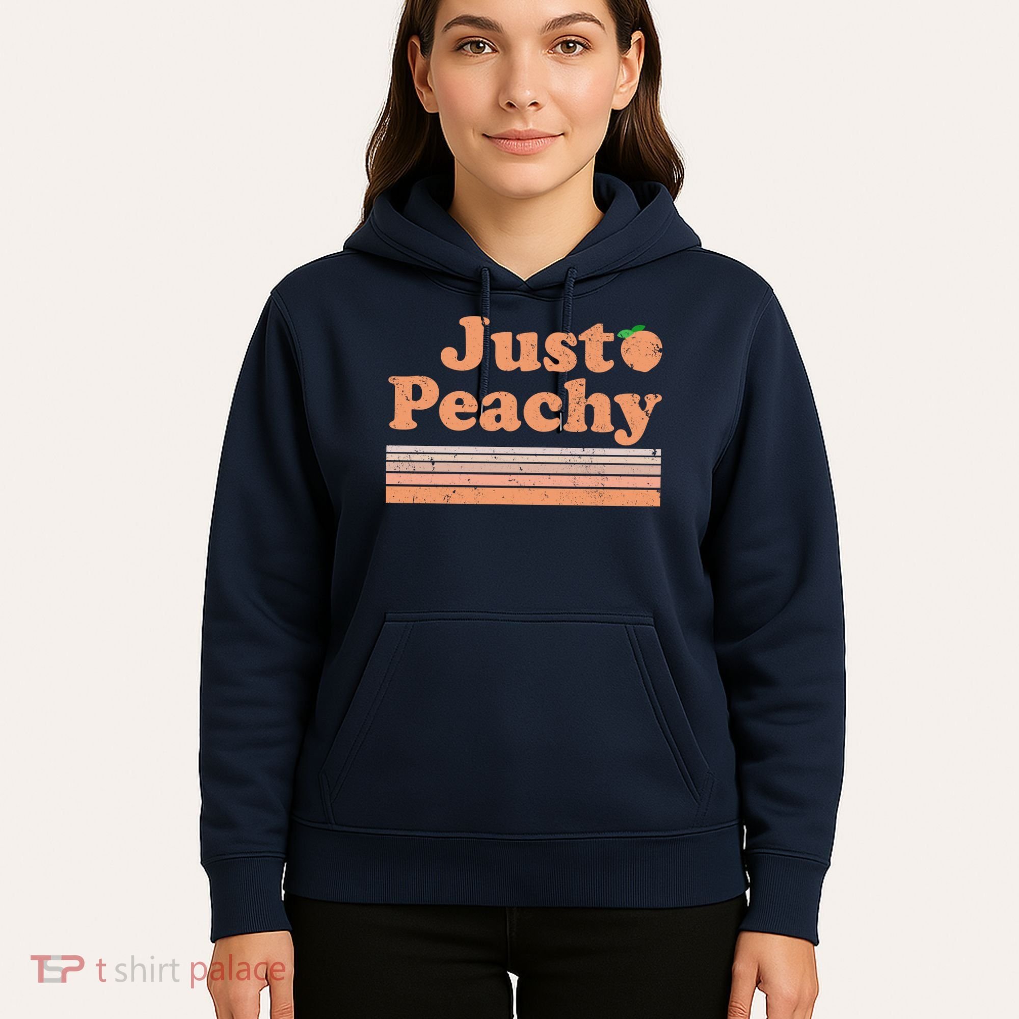 Retro Just Peachy Summer Fun Beach Life Hoodie