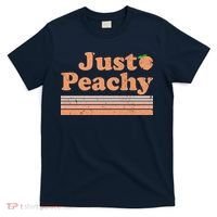 Retro Just Peachy Summer Fun Beach Life T-Shirt thumb 0