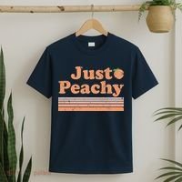 Retro Just Peachy Summer Fun Beach Life T-Shirt thumb 2