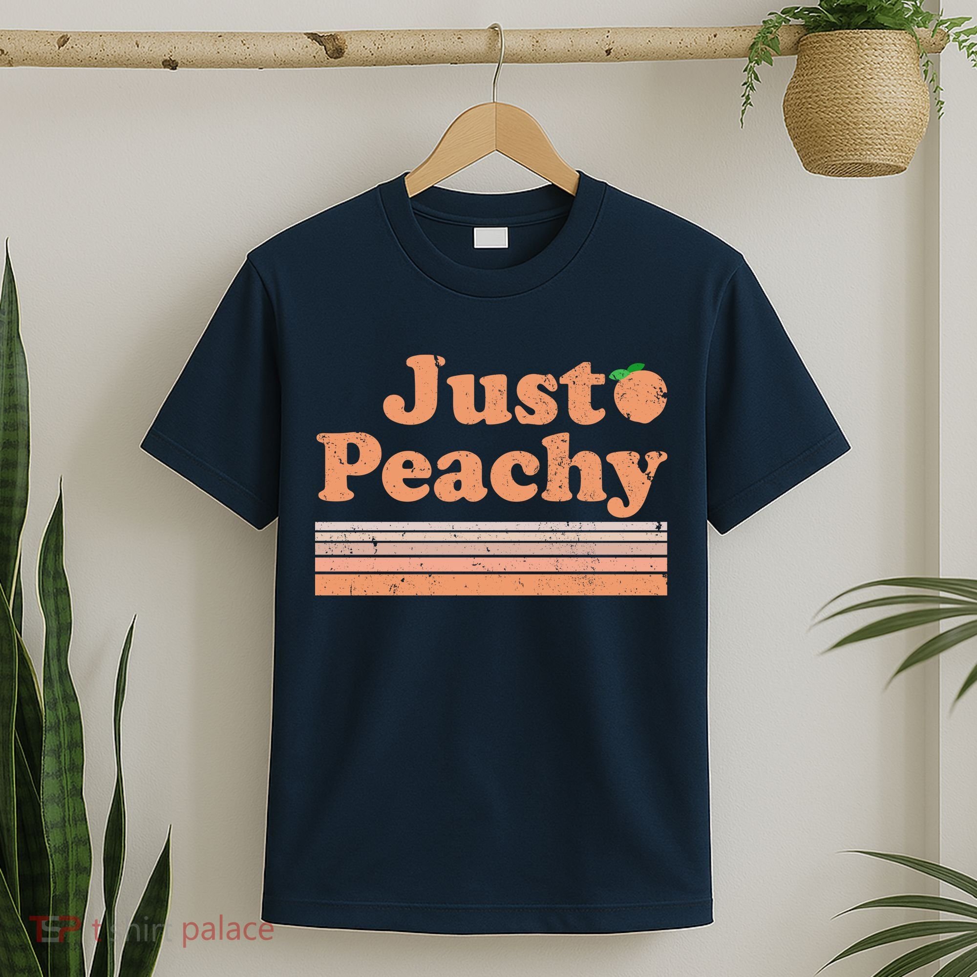 Retro Just Peachy Summer Fun Beach Life T-Shirt