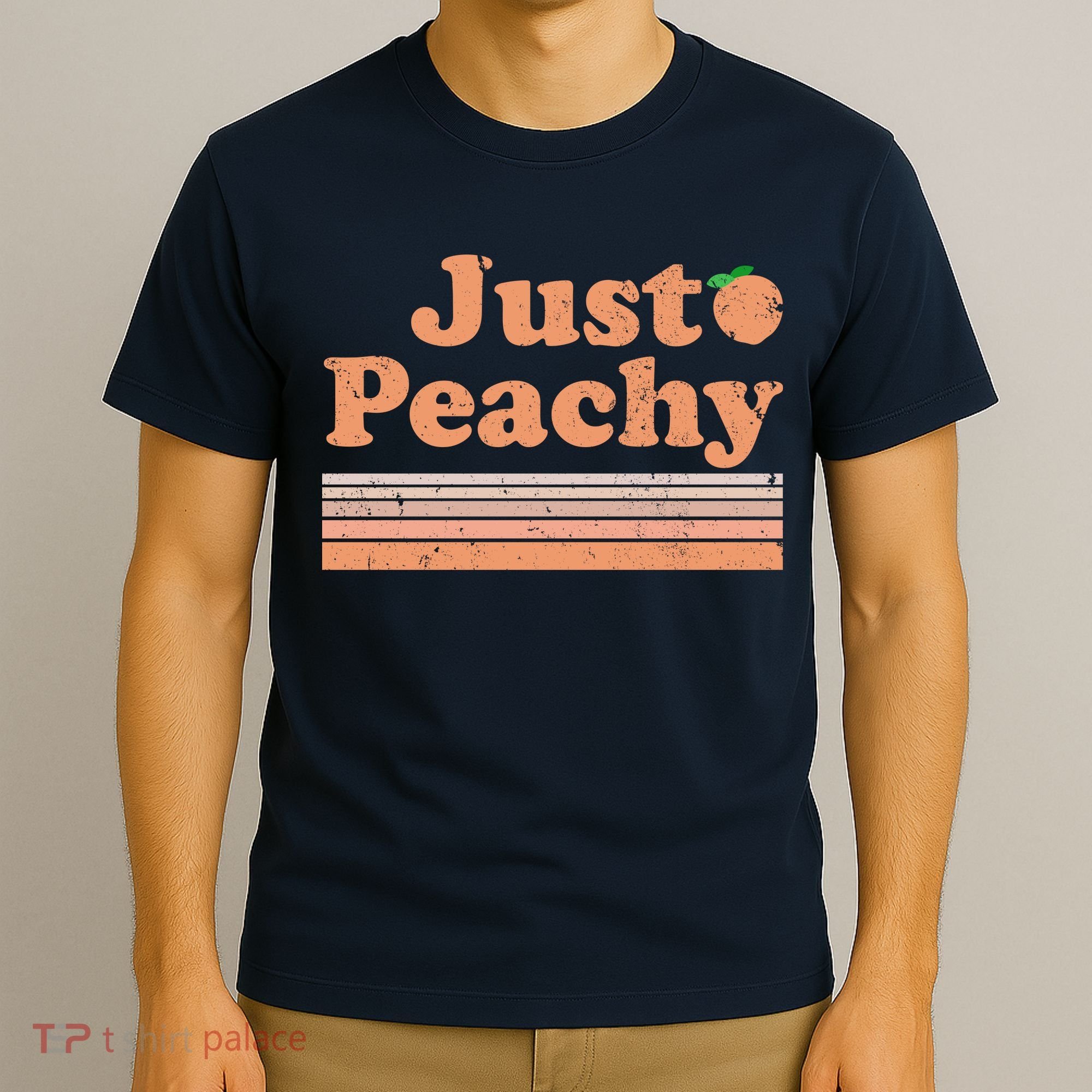 Retro Just Peachy Summer Fun Beach Life T-Shirt