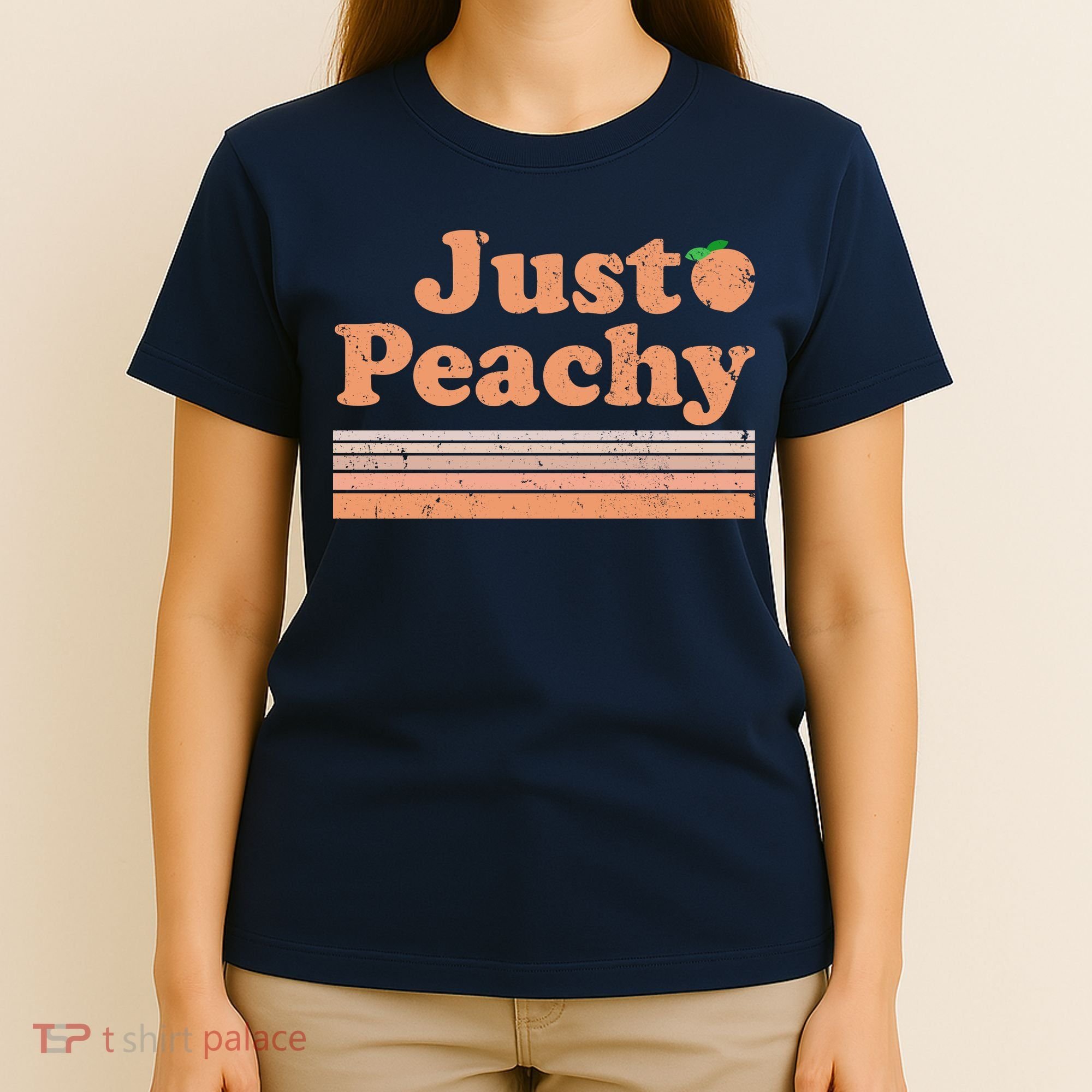 Retro Just Peachy Summer Fun Beach Life T-Shirt