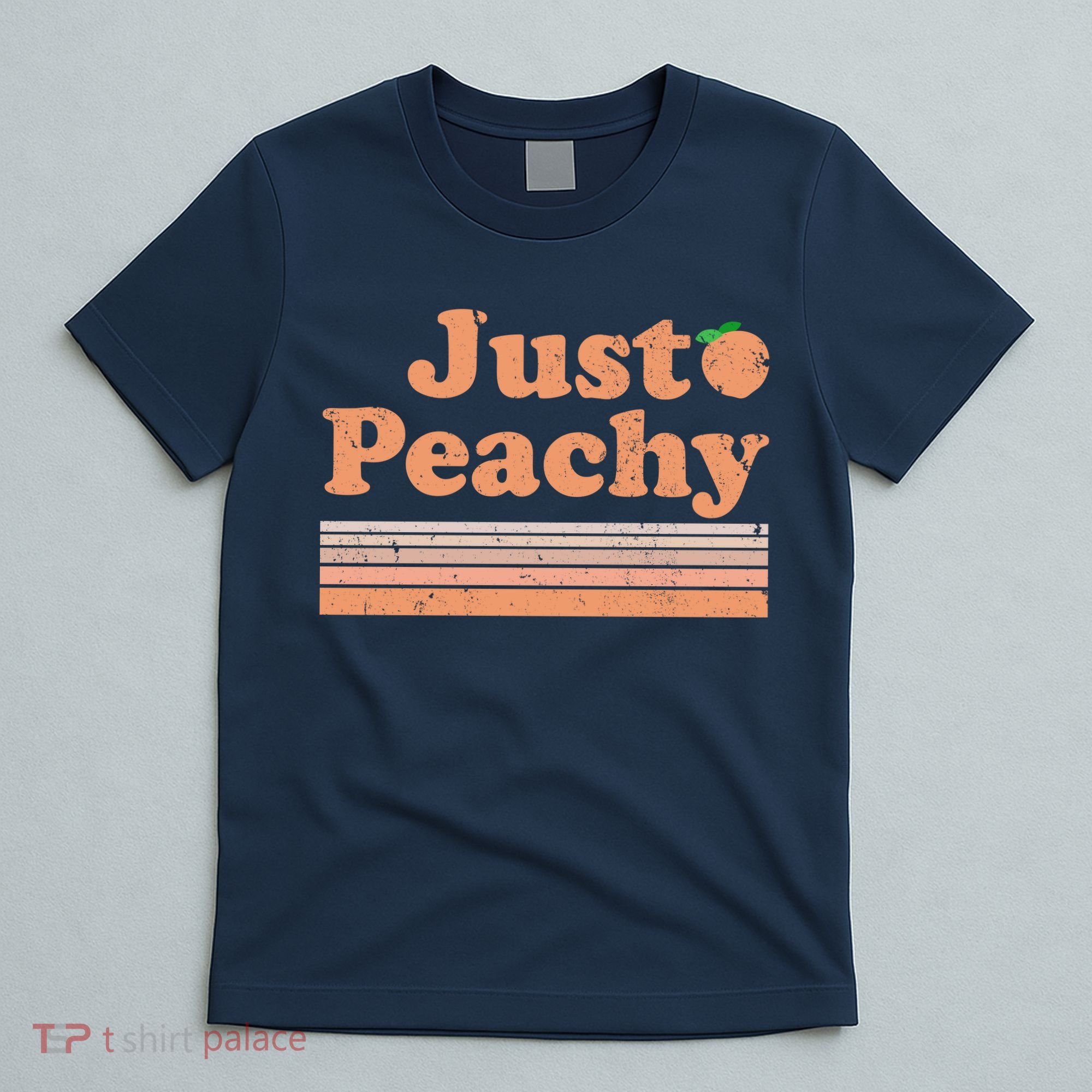 Retro Just Peachy Summer Fun Beach Life T-Shirt