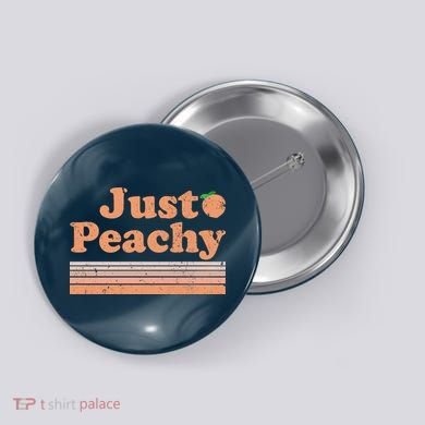 Retro Just Peachy Summer Fun Beach Life Button