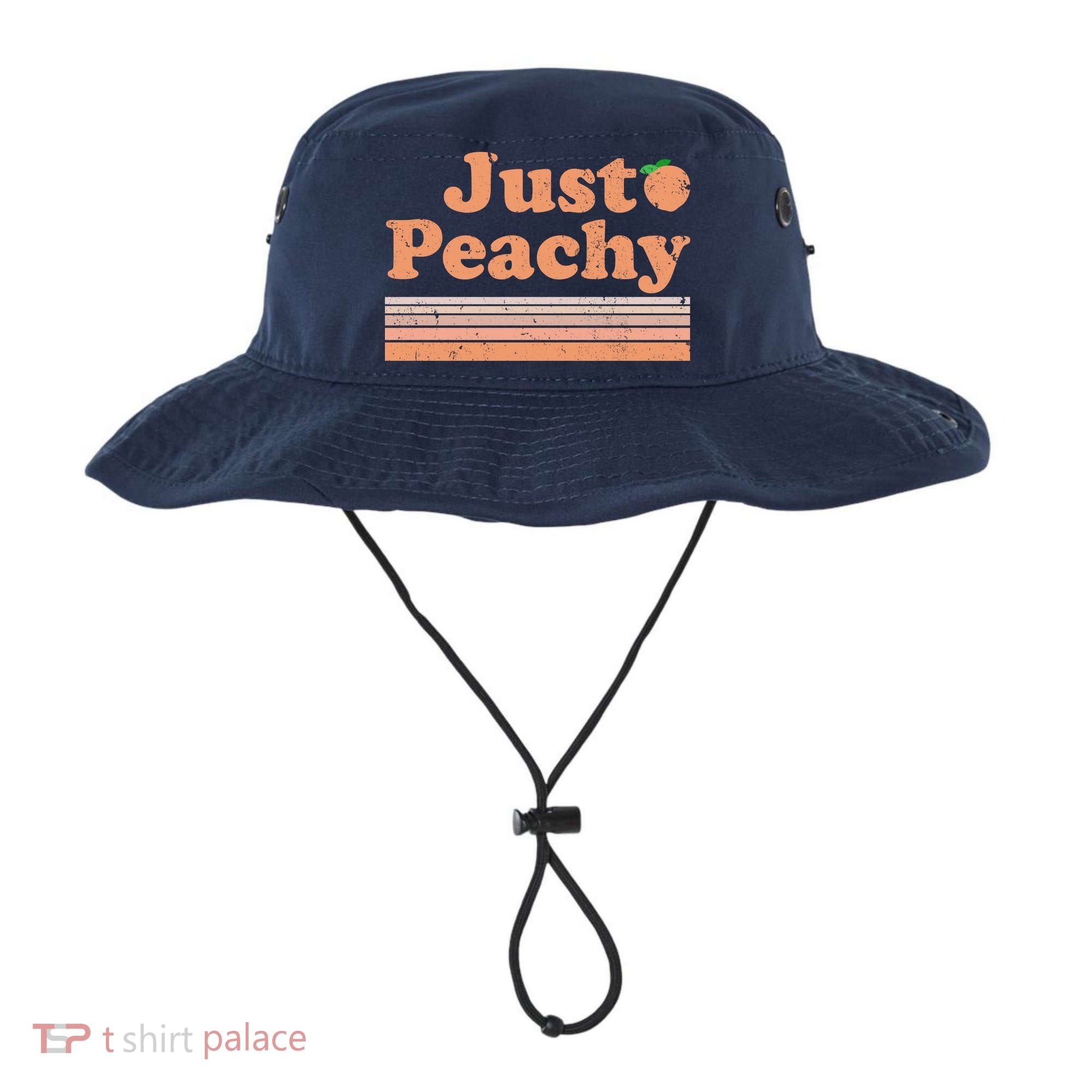 Retro Just Peachy Summer Fun Beach Life Bucket Hat