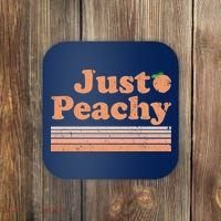 Retro Just Peachy Summer Fun Beach Life Coaster thumb 0