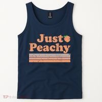 Retro Just Peachy Summer Fun Beach Life Tank Top thumb 2