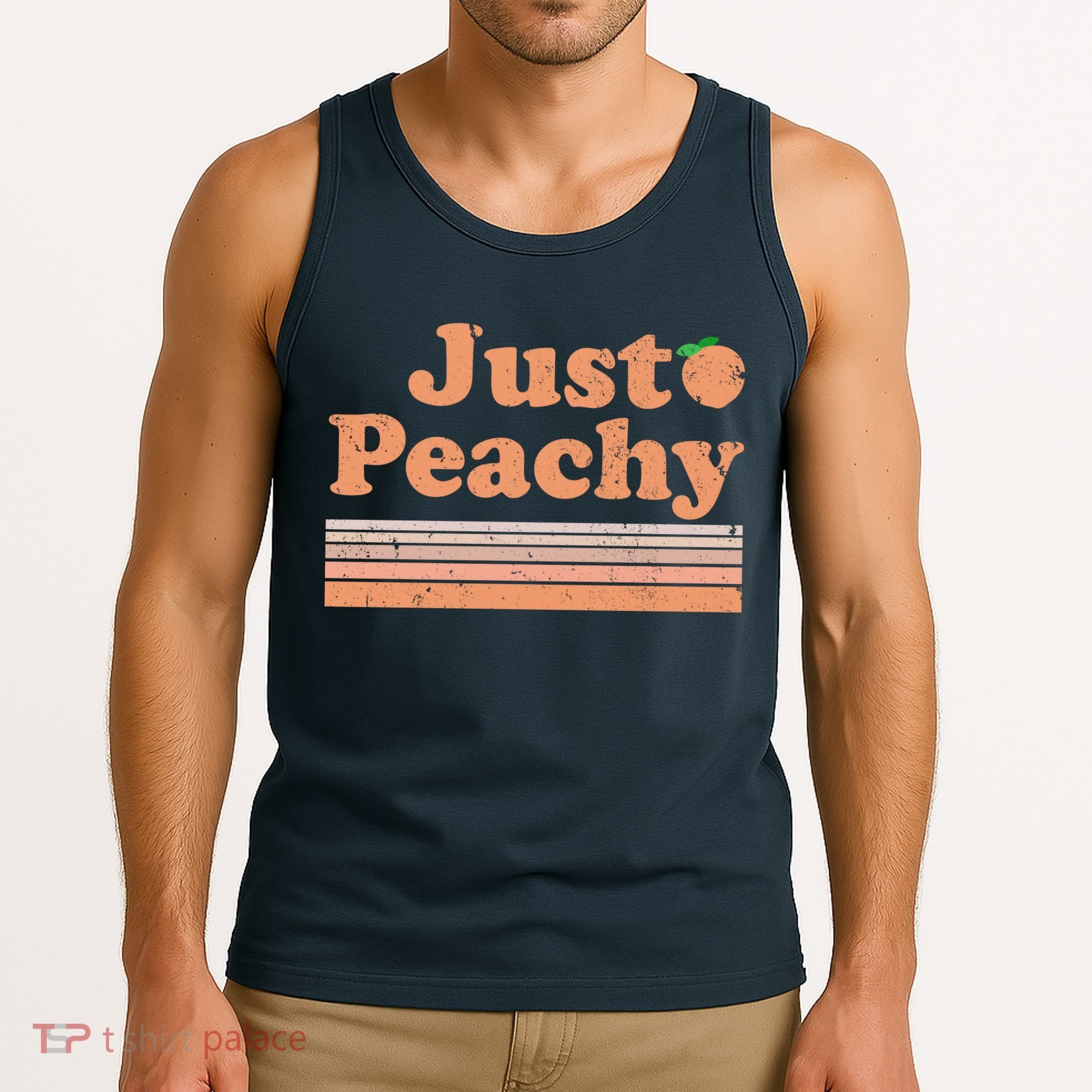 Retro Just Peachy Summer Fun Beach Life Tank Top