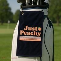 Retro Just Peachy Summer Fun Beach Life Golf Towel thumb 2