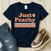 Retro Just Peachy Summer Fun Beach Life Women's T-Shirt thumb 3