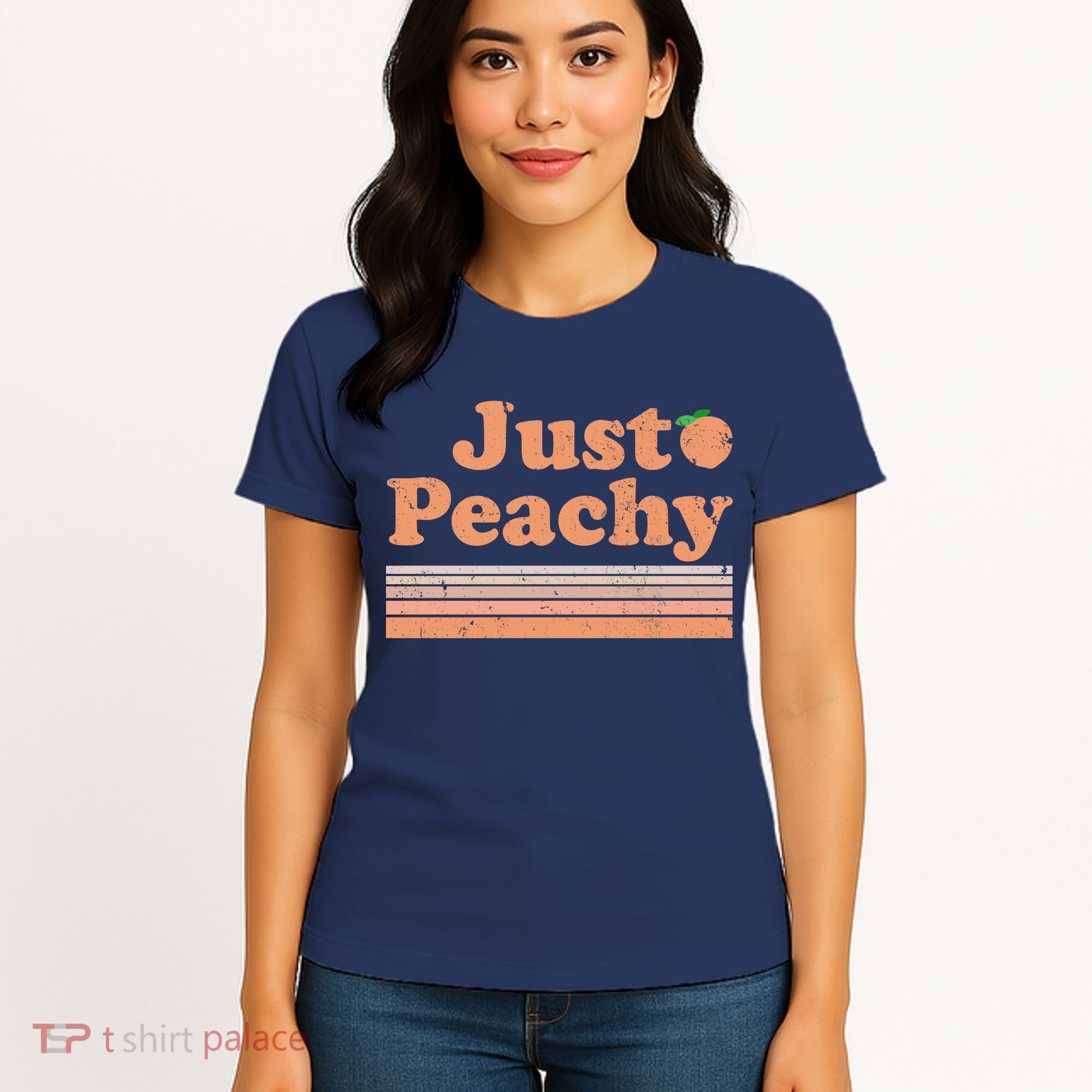 Retro Just Peachy Summer Fun Beach Life Women's T-Shirt