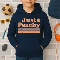 Retro Just Peachy Summer Fun Beach Life Kids Hoodie thumb 2