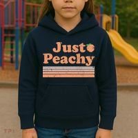 Retro Just Peachy Summer Fun Beach Life Kids Hoodie thumb 3