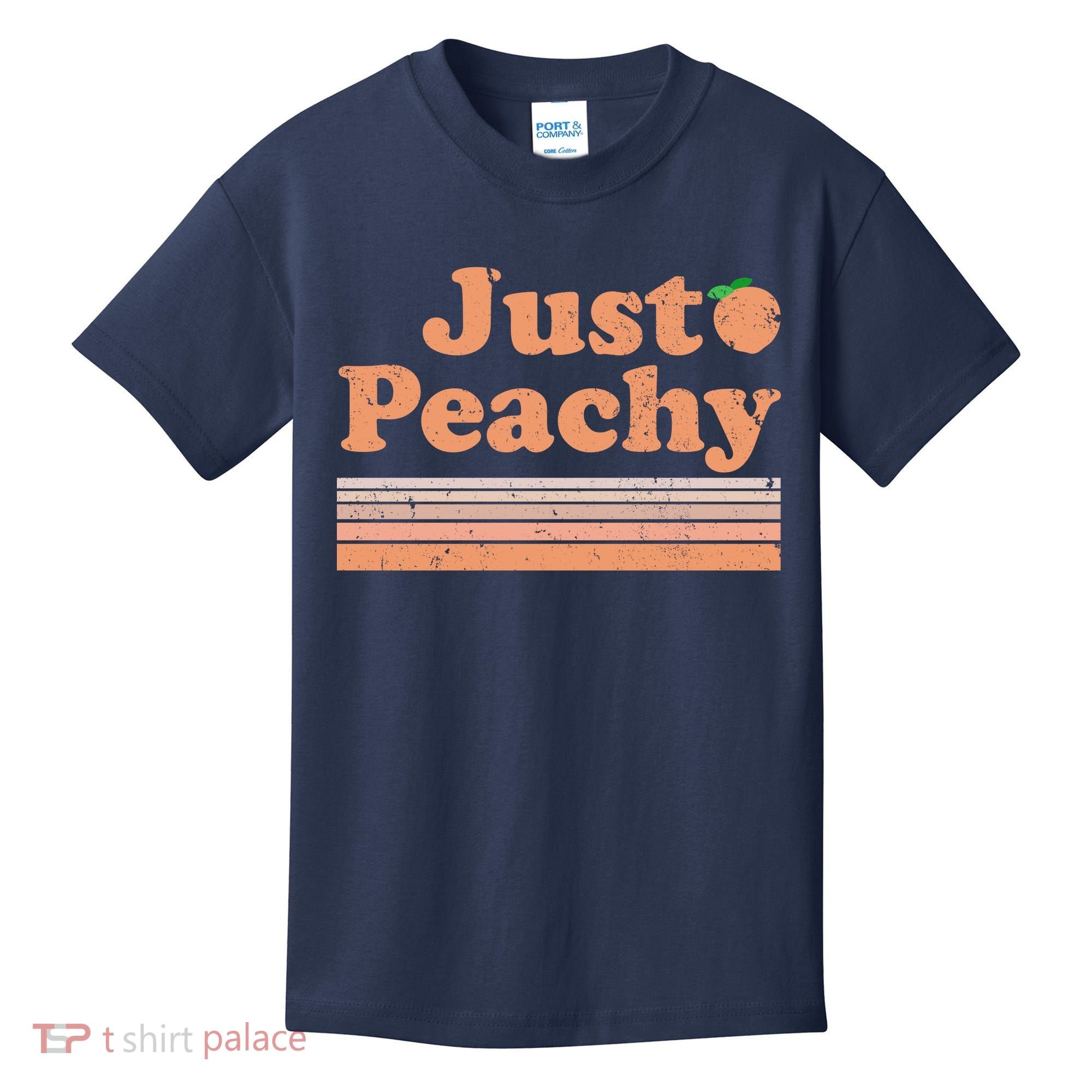 Retro Just Peachy Summer Fun Beach Life Kids T-Shirt