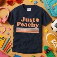 Retro Just Peachy Summer Fun Beach Life Kids T-Shirt thumb 3
