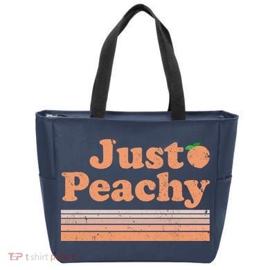 Retro Just Peachy Summer Fun Beach Life Tote Bag