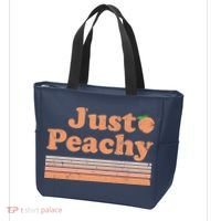Retro Just Peachy Summer Fun Beach Life Tote Bag thumb 3