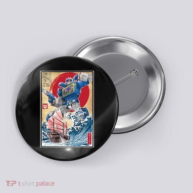 Retro Japanese Robot Soundwave Art Button