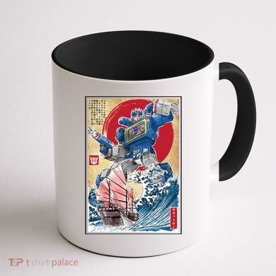 Retro Japanese Robot Soundwave Art Coffee Mug back