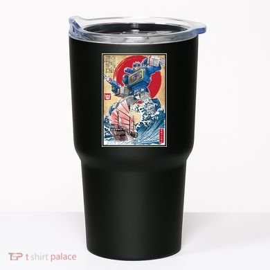 Retro Japanese Robot Soundwave Art Tumbler
