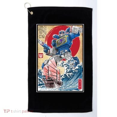 Retro Japanese Robot Soundwave Art Golf Towel