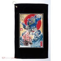 Retro Japanese Robot Soundwave Art Golf Towel thumb 0