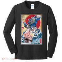 Retro Japanese Robot Soundwave Art Kids Long Sleeve Shirt thumb 0