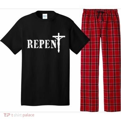 Repent Jesus Saves Religious Gift Pajama Set