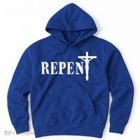Repent Jesus Saves Religious Gift Hoodie thumb 0