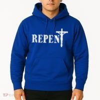 Repent Jesus Saves Religious Gift Hoodie thumb 2
