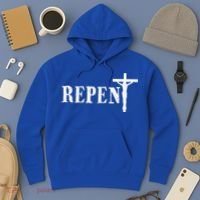 Repent Jesus Saves Religious Gift Hoodie thumb 3
