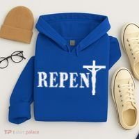 Repent Jesus Saves Religious Gift Hoodie thumb 4