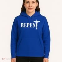 Repent Jesus Saves Religious Gift Hoodie thumb 5