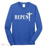 Repent Jesus Saves Religious Gift Long Sleeve Shirt thumb 0