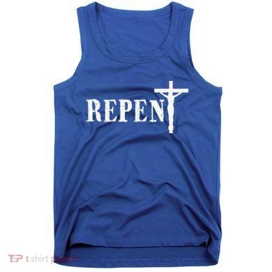 Repent Jesus Saves Religious Gift Tank Top