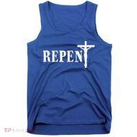 Repent Jesus Saves Religious Gift Tank Top thumb 0