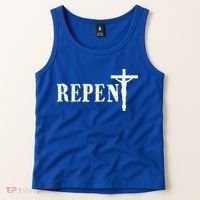 Repent Jesus Saves Religious Gift Tank Top thumb 2
