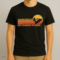 Retro Jet Ski 100 Chance Of Jetskiing Jet Skier Vintage T-Shirt thumb 3
