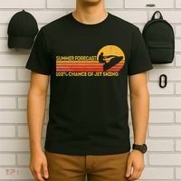 Retro Jet Ski 100 Chance Of Jetskiing Jet Skier Vintage T-Shirt thumb 6