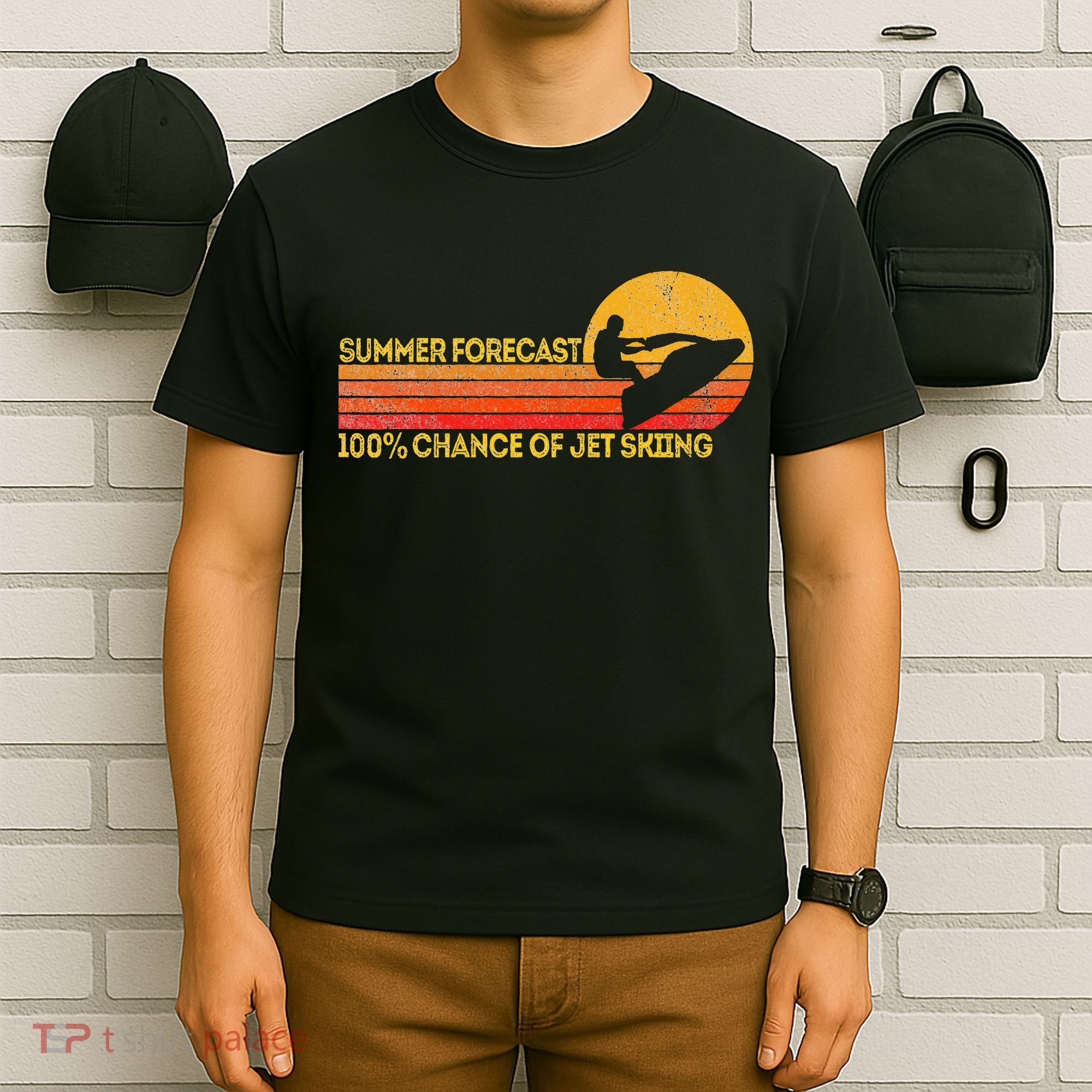 Retro Jet Ski 100 Chance Of Jetskiing Jet Skier Vintage T-Shirt