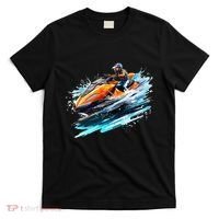 Retro Jet Skier Vintage Beach Jet Ski Jet Kiing Skiing Lover Gift For Skier T-Shirt thumb 0