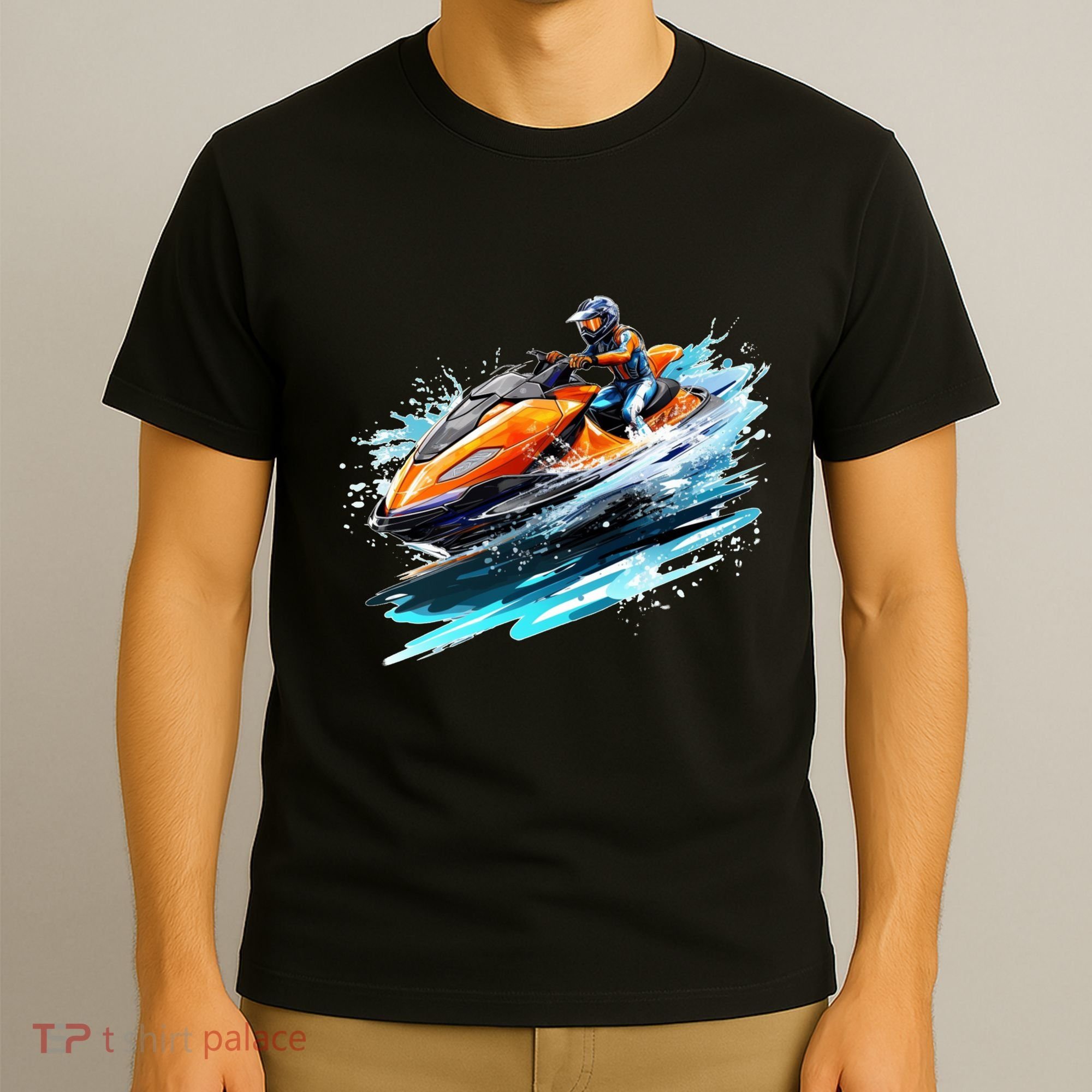 Retro Jet Skier Vintage Beach Jet Ski Jet Kiing Skiing Lover Gift For Skier T-Shirt
