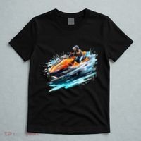Retro Jet Skier Vintage Beach Jet Ski Jet Kiing Skiing Lover Gift For Skier T-Shirt thumb 5